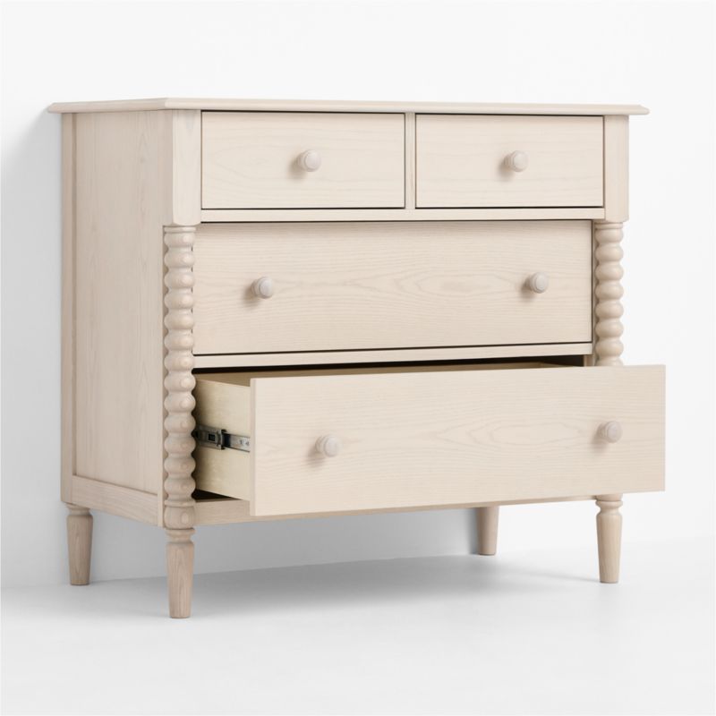 Jenny Lind 37" Washed Natural Narrow 4-Drawer Kids Dresser - image 3 of 10