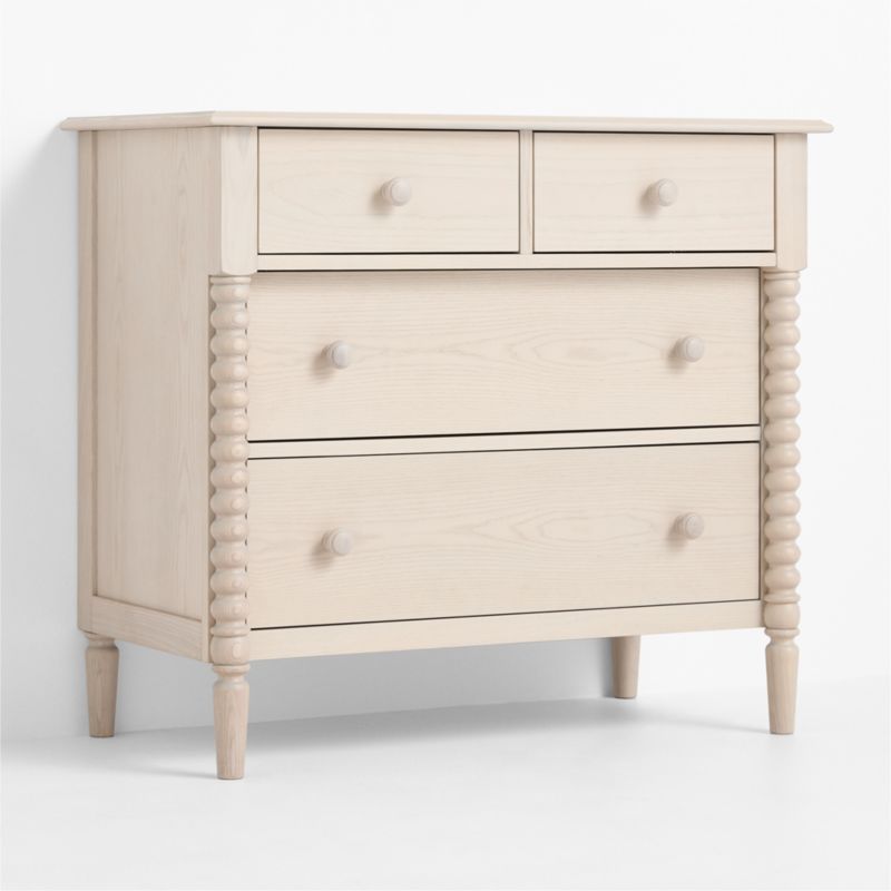 Jenny Lind 37" Washed Natural Narrow 4-Drawer Kids Dresser - image 2 of 10