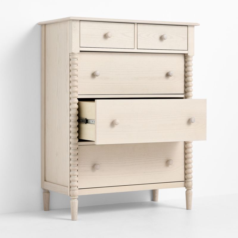 Jenny Lind 37" Washed Natural Tall 5-Drawer Kids Dresser - image 3 of 10