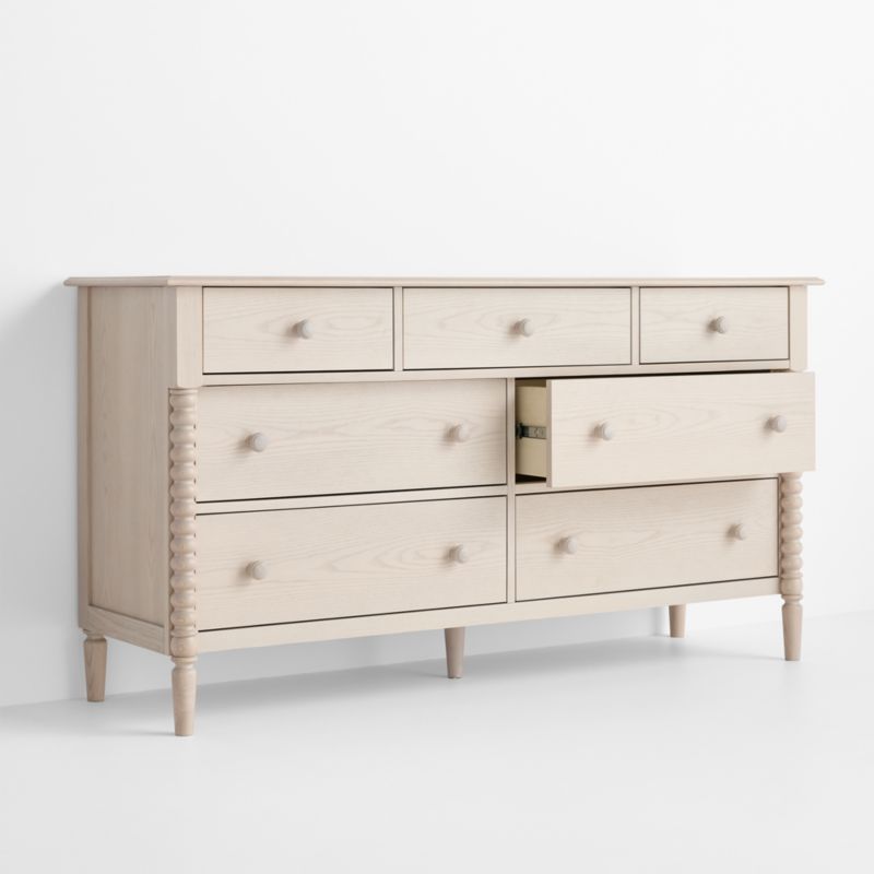 Jenny Lind 62" Washed Natural Extra Wide 7-Drawer Kids Dresser - image 3 of 10