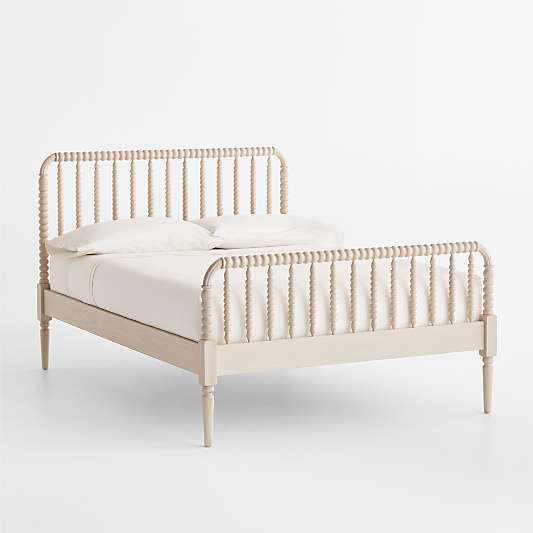 Jenny Lind Washed Natural Wood Spindle Kids Full Bed