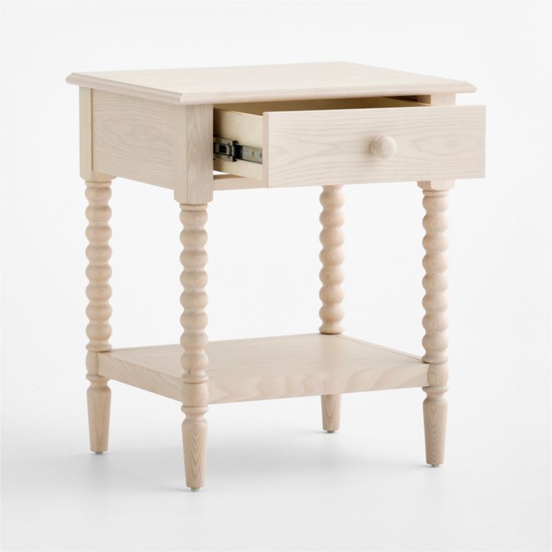 Set of 2 Jenny Lind 21" Washed Natural Spindle Kids Nightstand with Drawer - image 3 of 9