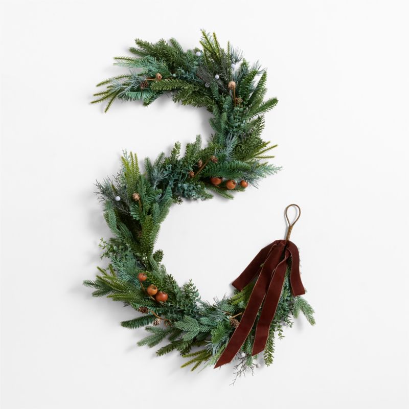 Faux Juniper, Pinecone and Acorn Holiday Garland 6' - image 3 of 5