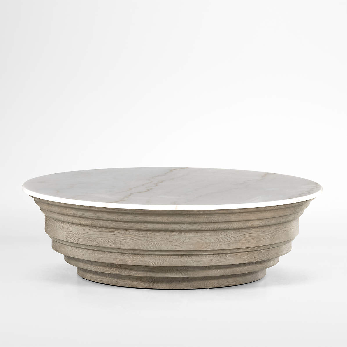 round marble drum coffee table