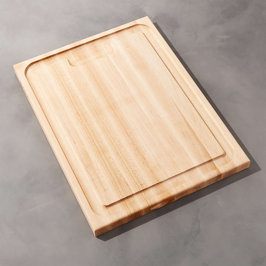 John Boos 24"x18" Reversible Au Jus Maple Cutting Board/Serving Board + Reviews | Crate & Barrel