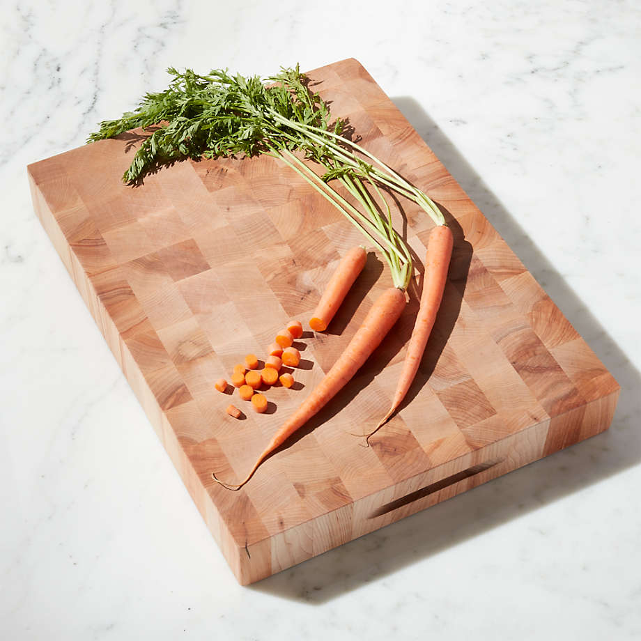 John Boos Maple End-Grain Rectangular Cutting Board/Serving Board Block + Reviews | Crate & Barrel