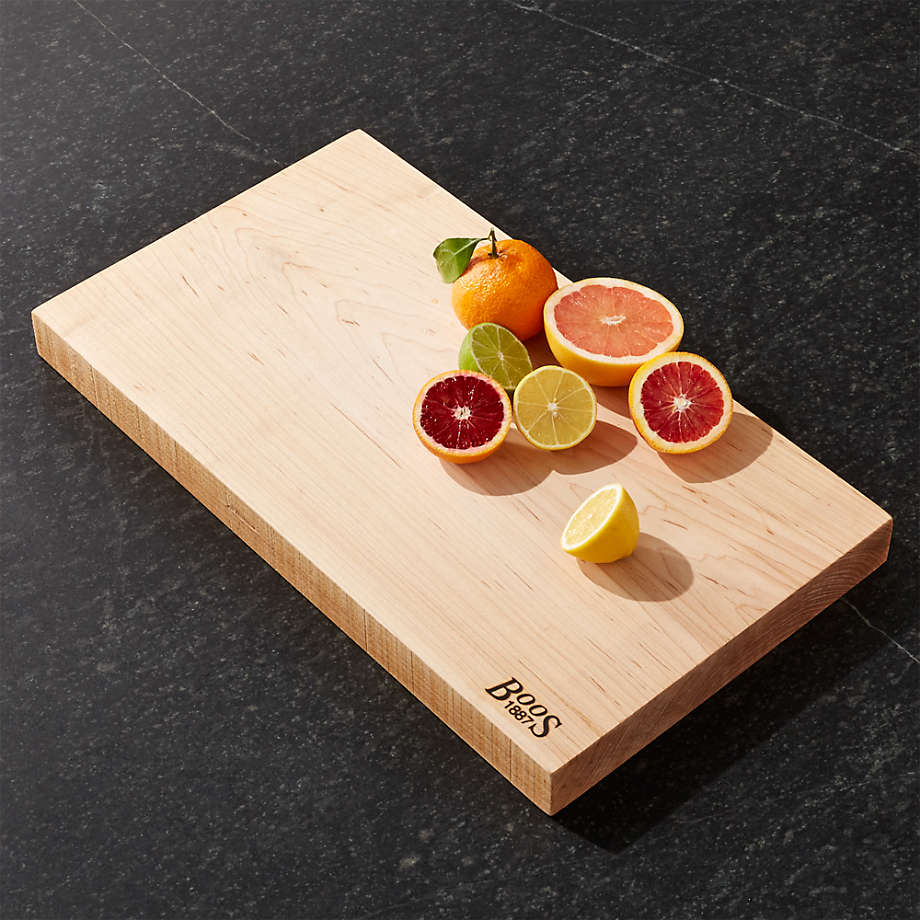 John Boos 21"x12" Rustic Edge Maple Cutting Board + Reviews Crate