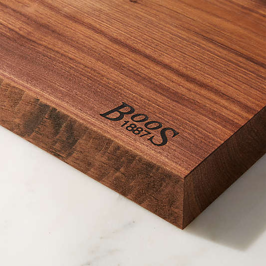 John Boos 13"x12" Rustic Edge Walnut Cutting Board