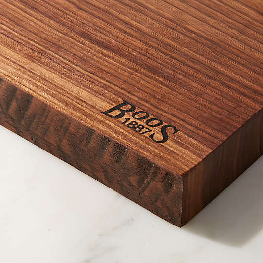 John Boos 17"x12" Rustic Edge Walnut Cutting Board
