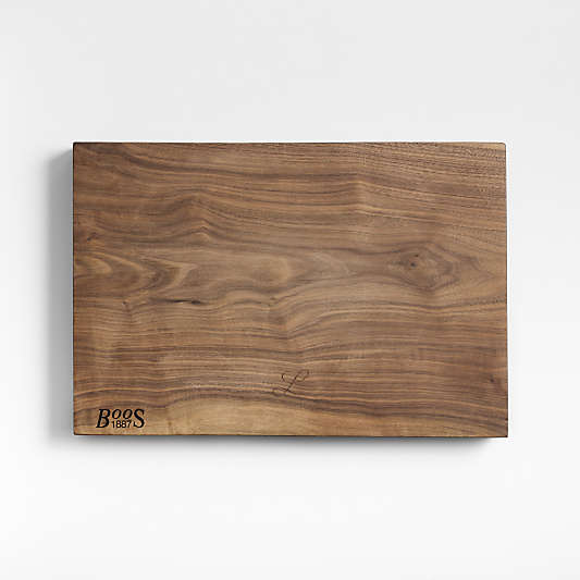 John Boos 17"x12" Rustic Edge Walnut Cutting Board