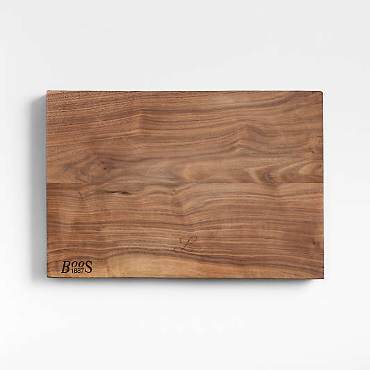 John Boos 17"x12" Rustic Edge Walnut Cutting Board