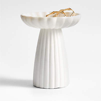 Jolie Tall Narrow Marble Pedestal 9.5"