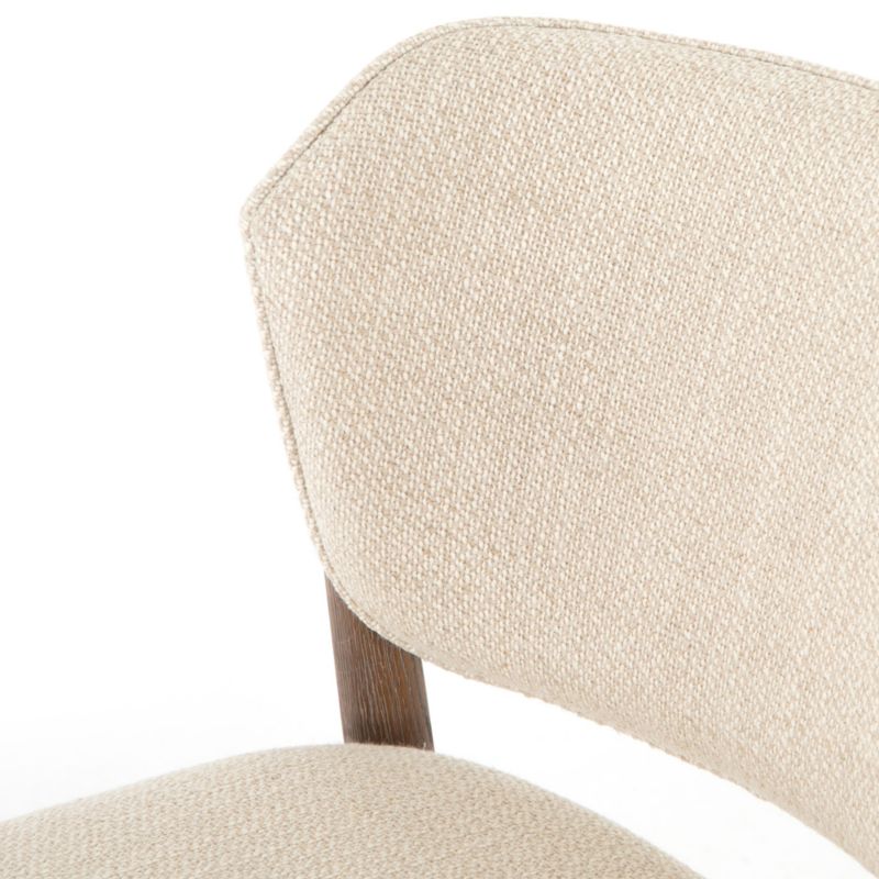 Joren Taupe Wood Upholstered Dining Chair with Performance Fabric