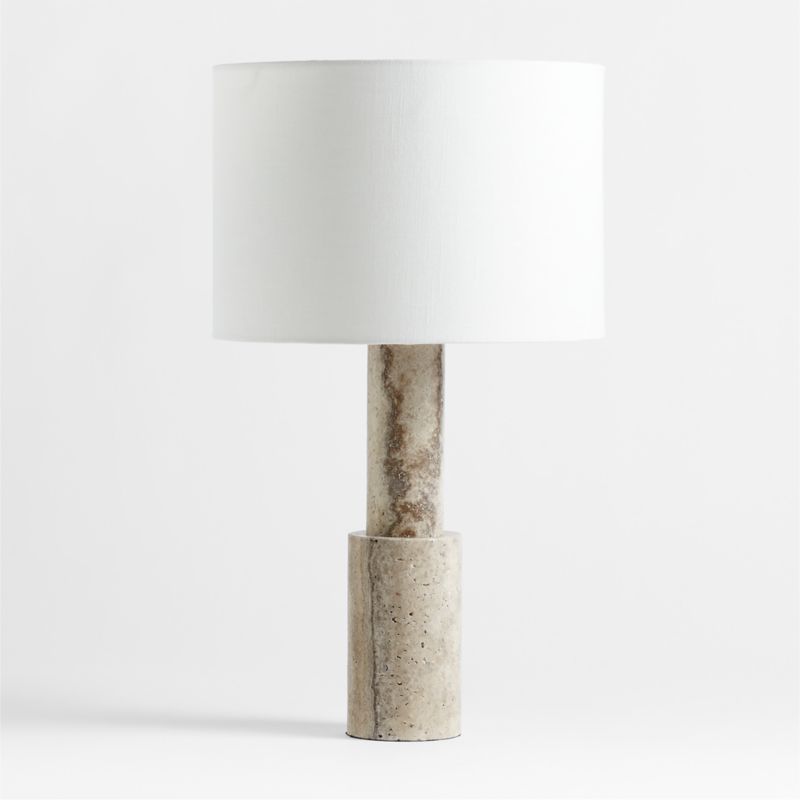 Jorgen Silver Travertine Table Lamp 28" - image 5 of 17