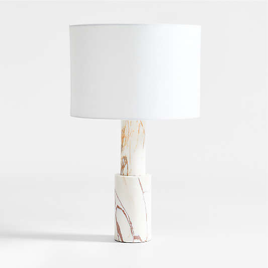 Jorgen Golden Calacatta Marble Table Lamp 28"