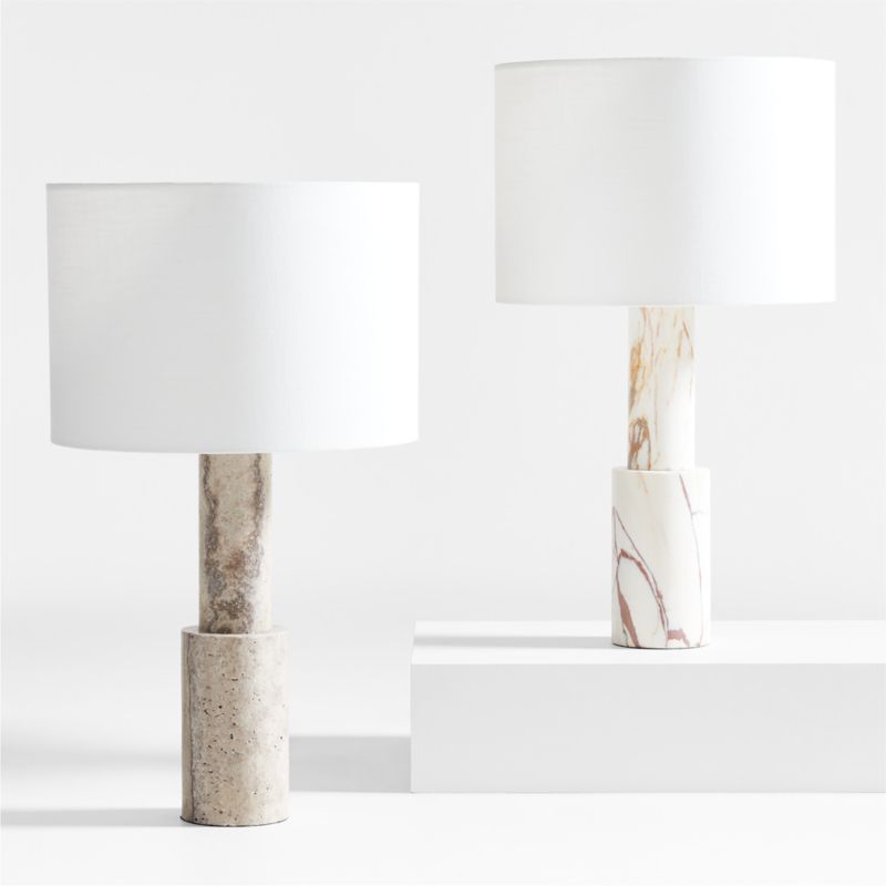 Jorgen Silver Travertine Table Lamp 28" - image 16 of 17