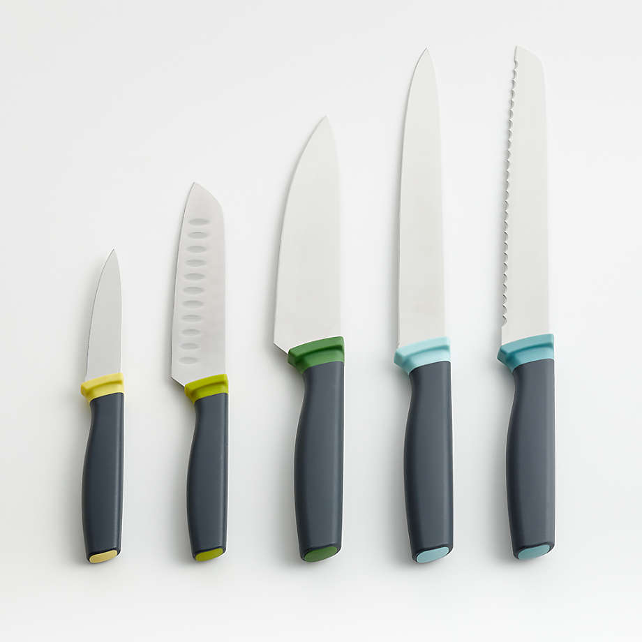 Joseph Joseph 6-Piece Elevate Knife Set with Bamboo Wood Block +