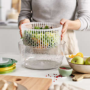 Large Salad Spinner with Drain, Bowl, and Colander