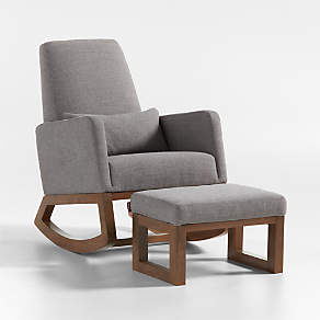 modern rocking chair with ottoman