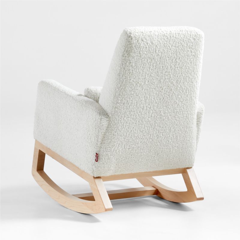 Joya Faux Sheepskin Nursery Rocker Chair and Ottoman with Maple Bases - image 3 of 14