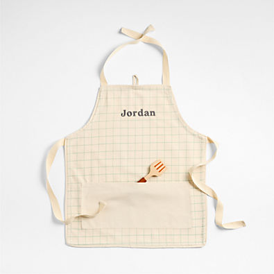 View Green Grid Kids Chef Apron details