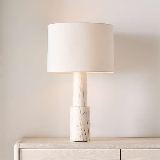 Jorgen Golden Calacatta Marble Table Lamp 28"