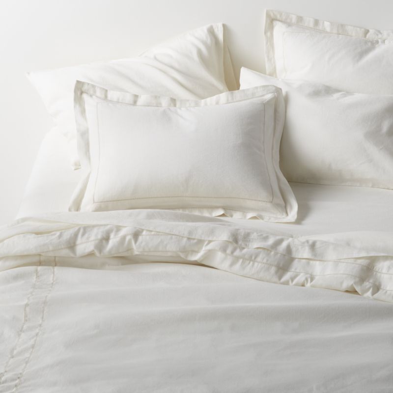 Jude Cotton Linen Duvet Covers by Jake Arnold Crate & Barrel