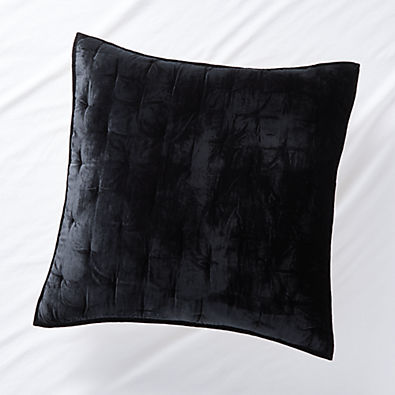 View Juliet Black Velvet Euro Sham details