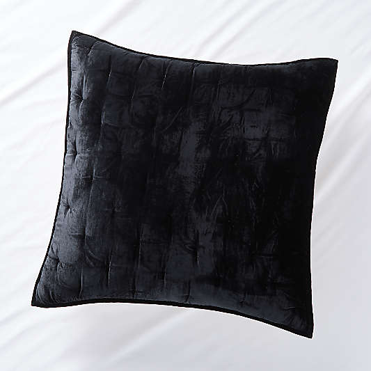 Juliet Black Velvet Euro Sham