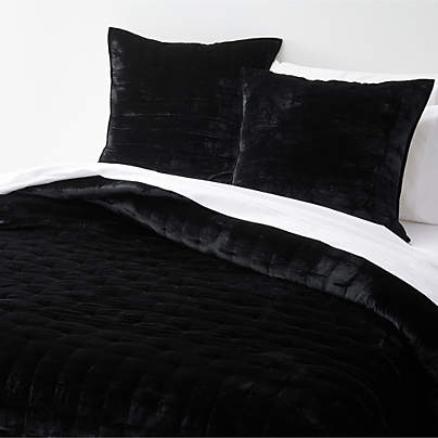 Juliet Black Velvet Full/Queen Quilt