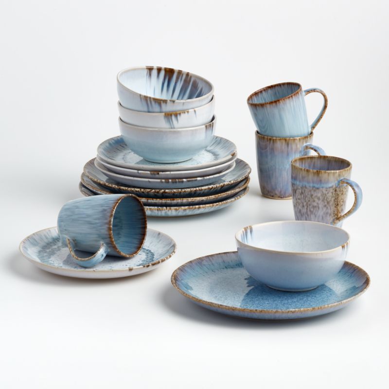 Blue and white dinner set best sale