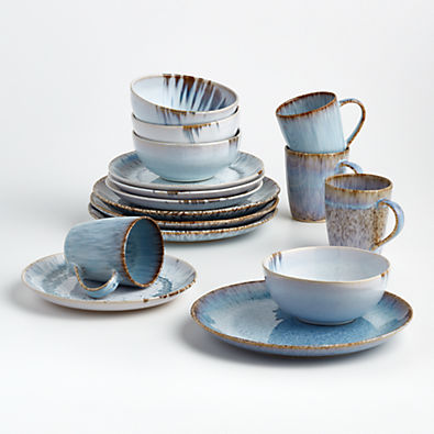 View Julo 16-Piece Blue and White Dinnerware Set details