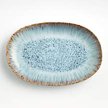Julo Blue and White Platter + Reviews | Crate & Barrel