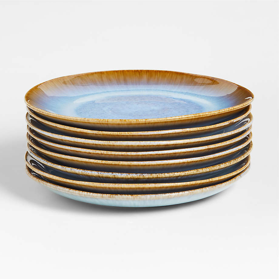 Julo Blue Dinner Plates, Set of 8 + Reviews | Crate & Barrel
