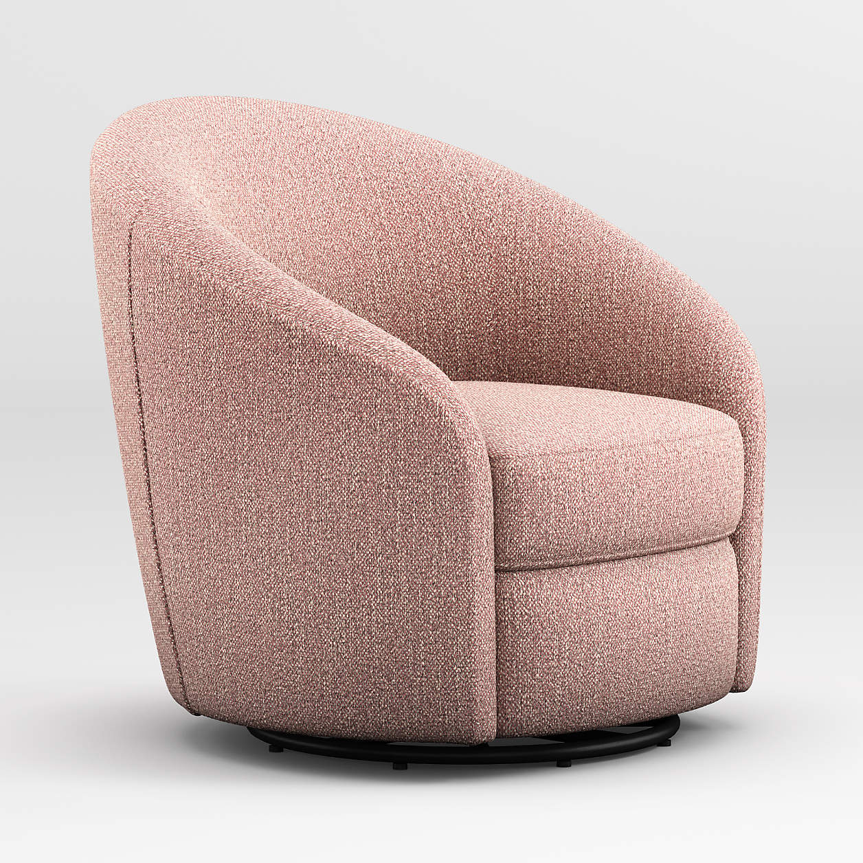 June Blush Upholstered Swivel Glider