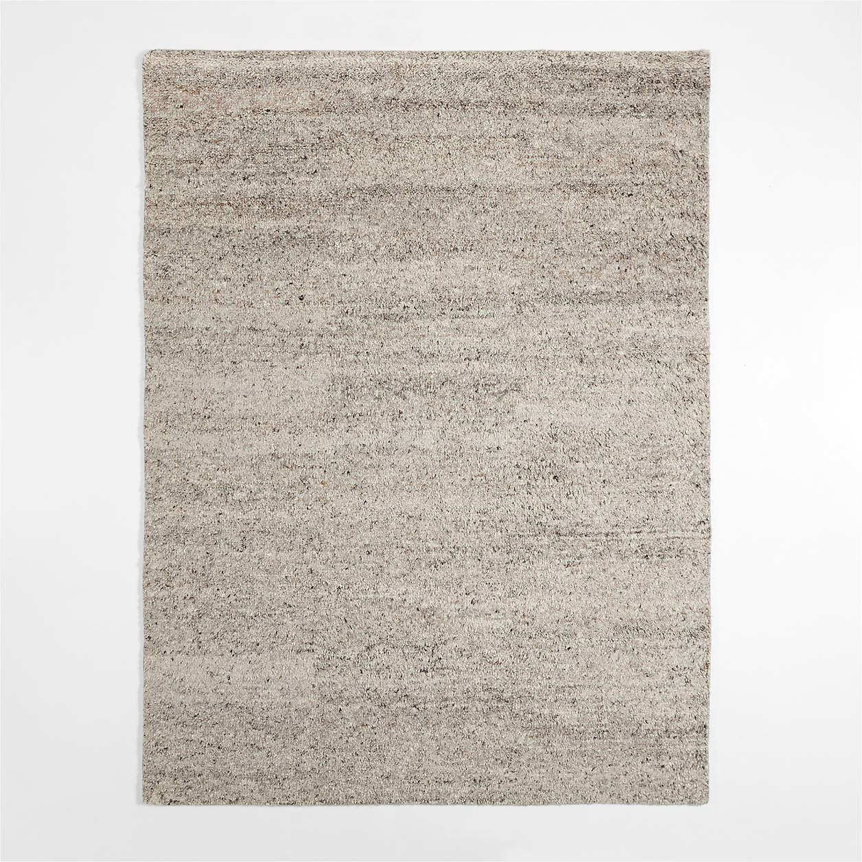 Juneau Wool Grey Area Rug 6'x9' Crate & Barrel
