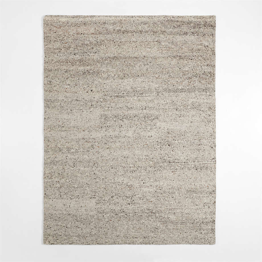 Juneau Wool Grey Area Rug 9'x12' Crate & Barrel
