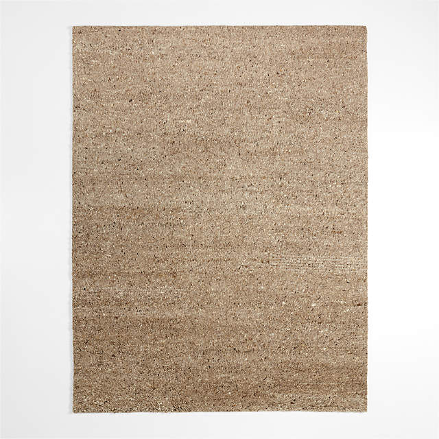 Provence Jute and Wool Hand-Knotted Taupe Brown Area Rug 9'x12