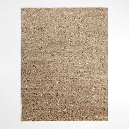 Juneau Wool Sand Brown Area Rug 6'x9'