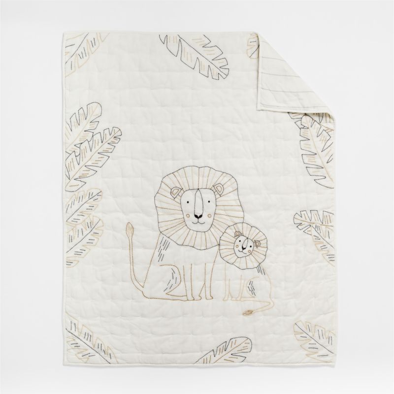 Jungle Lion Organic Cotton Baby Bedding Bundle Set - image 1 of 9