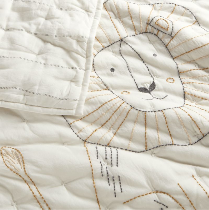 Jungle Lion Organic Cotton Baby Bedding Bundle Set - image 2 of 9