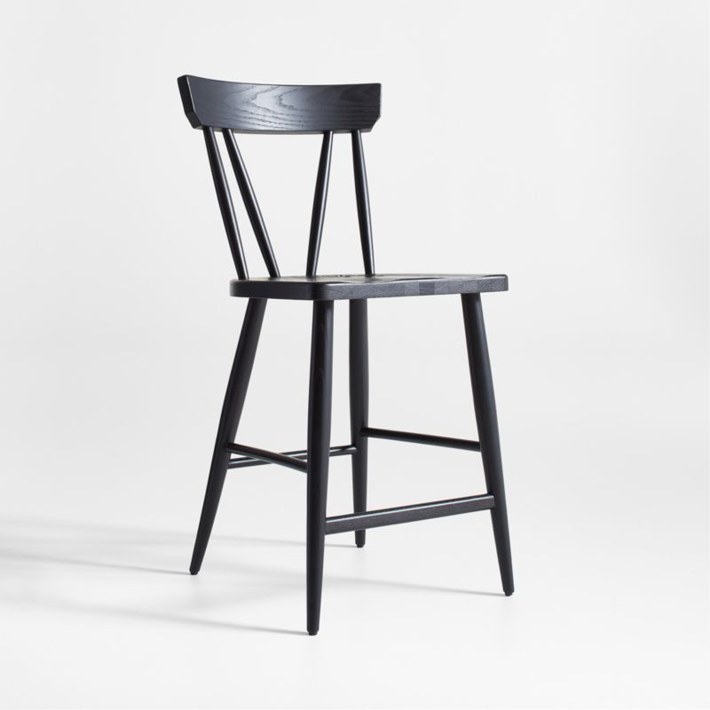 Juni Black Counter Stool + Reviews | Crate & Barrel Canada