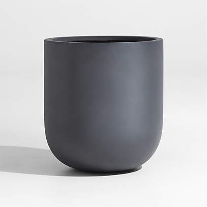 Grey Round Triangle Outdoor Pot, Medium