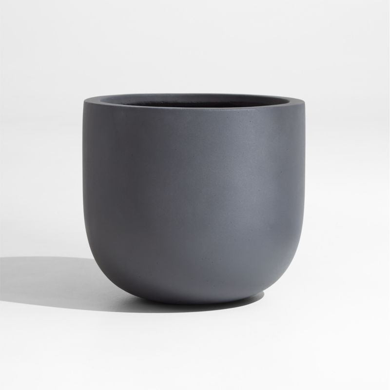 Junio Small Dark Grey Planter 13" - image 0 of 9