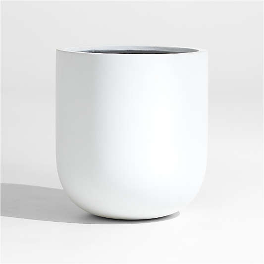 Junio Medium White Planter 17.5"