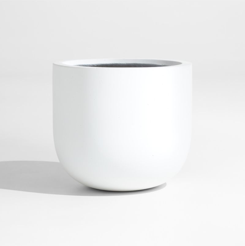 Junio Small White Planter 13" - image 0 of 15