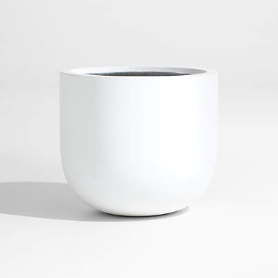 Junio Small White Planter 13"