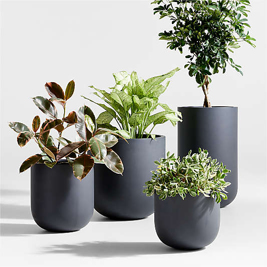 Junio Dark Grey Planters