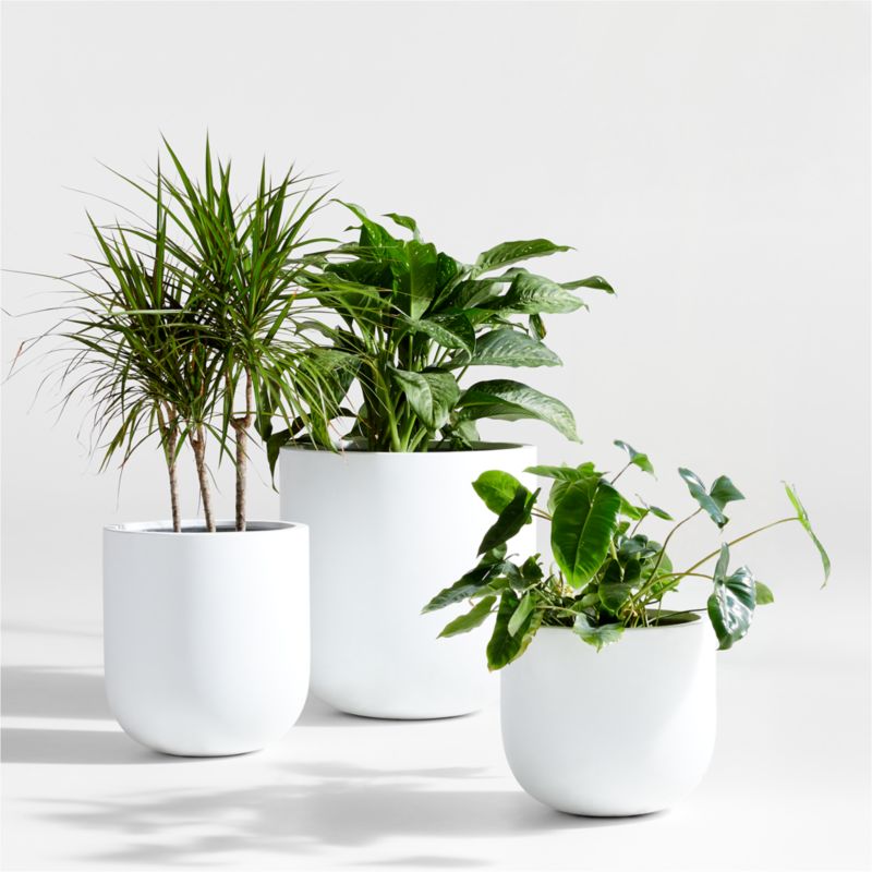 Junio Medium White Planter 17.5" - image 2 of 15