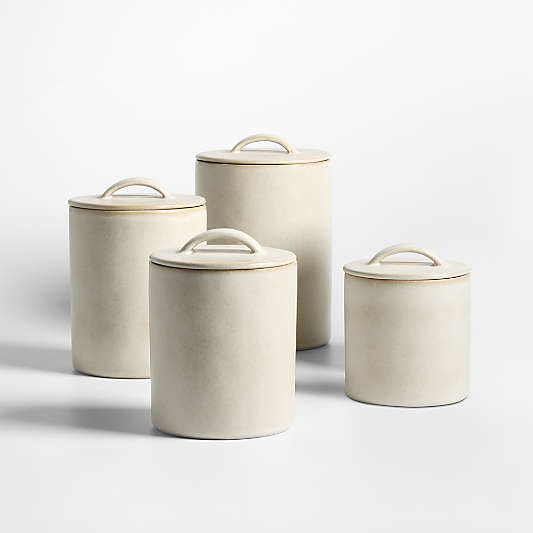 Juno Recycled Stoneware Canisters, Set of 4